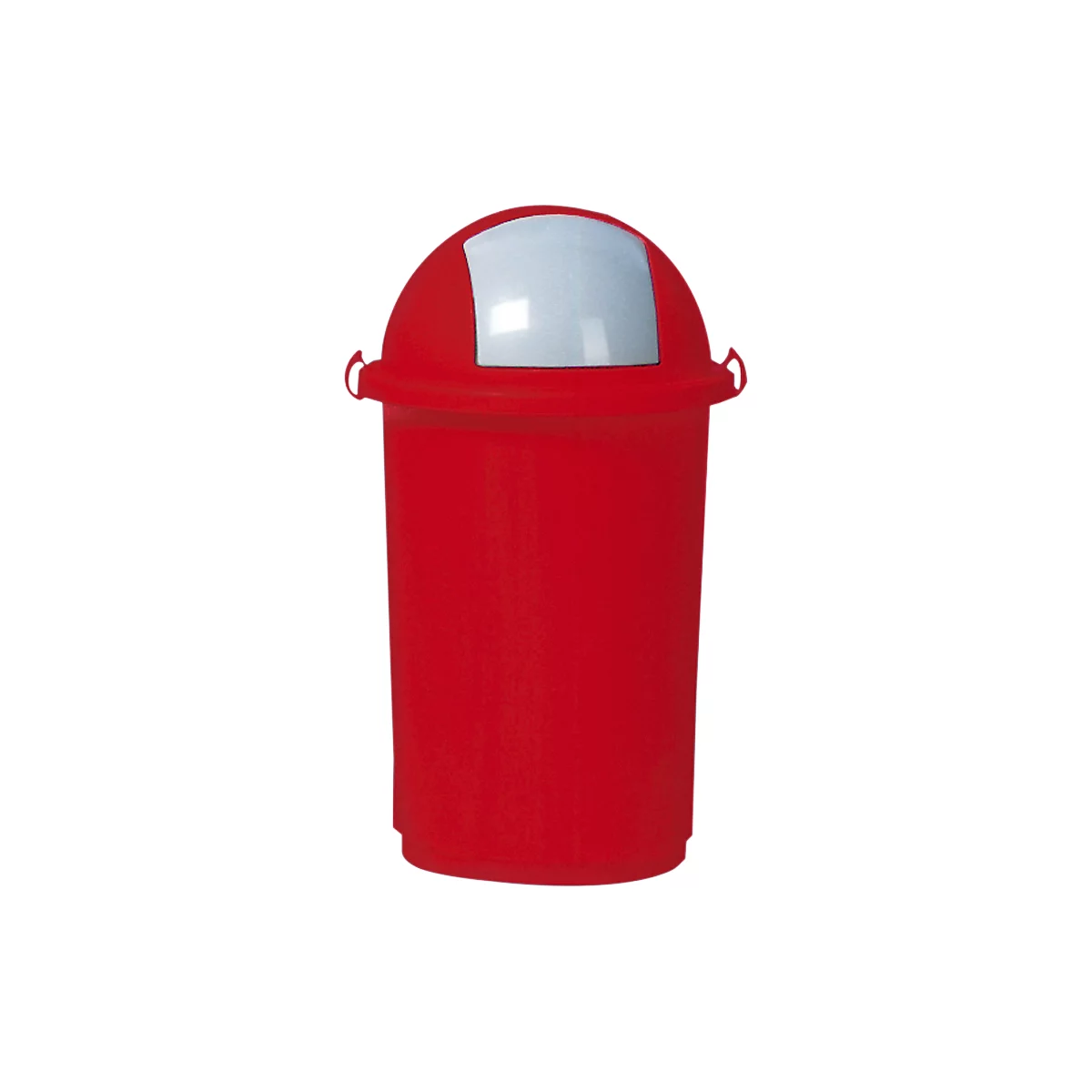 Poubelle en plastique, Ø 410 x H 760 mm, 50 litres, rouge