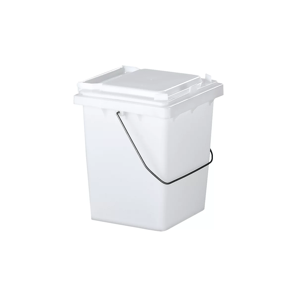 Poubelle Mülli - pour tri sélectif ou stockage - l. 175 x P 195 x H 300 mm - 10 litres - blanc