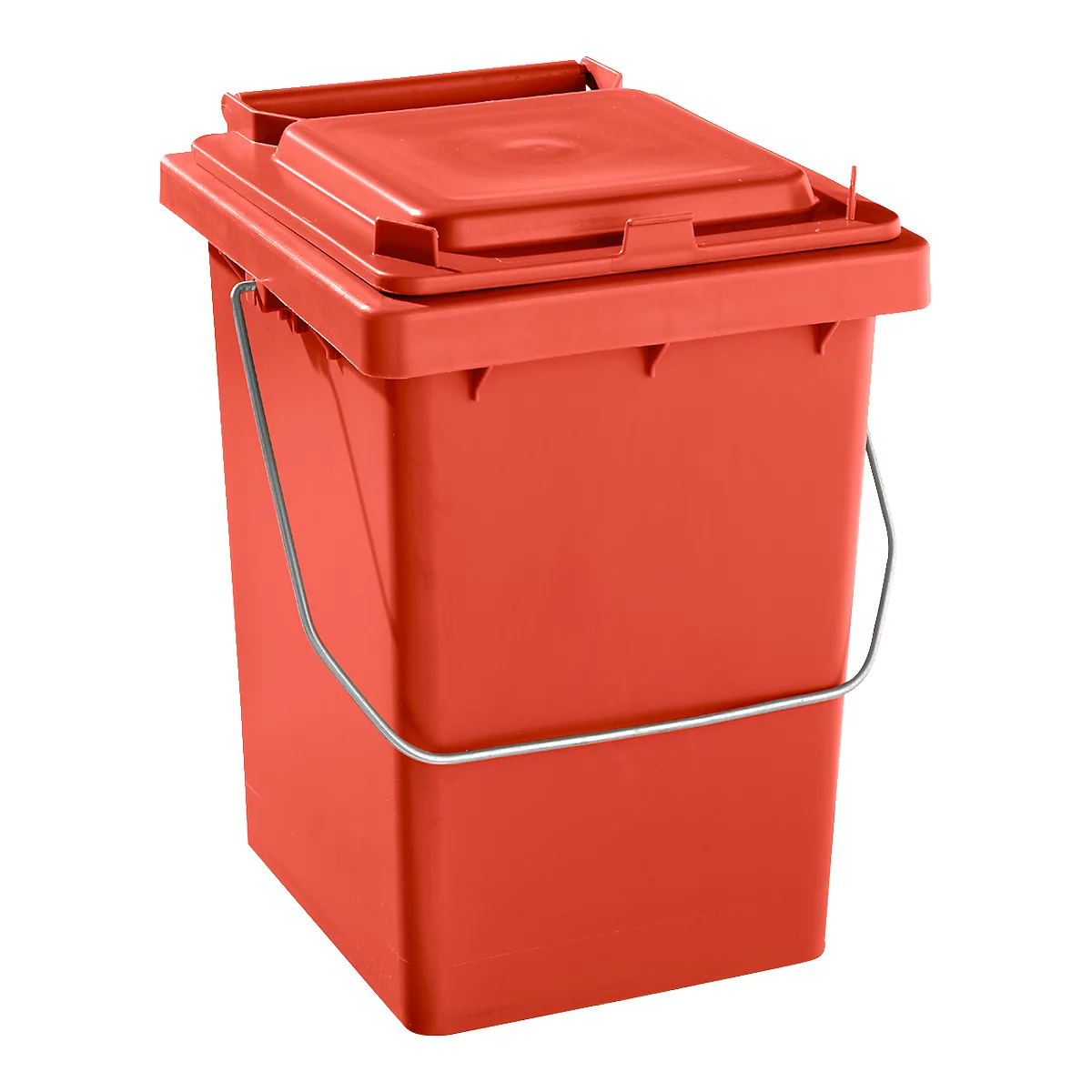 Poubelle Mülli - pour tri sélectif ou stockage - l. 175 x P 195 x H 300 mm - 10 litres - rouge