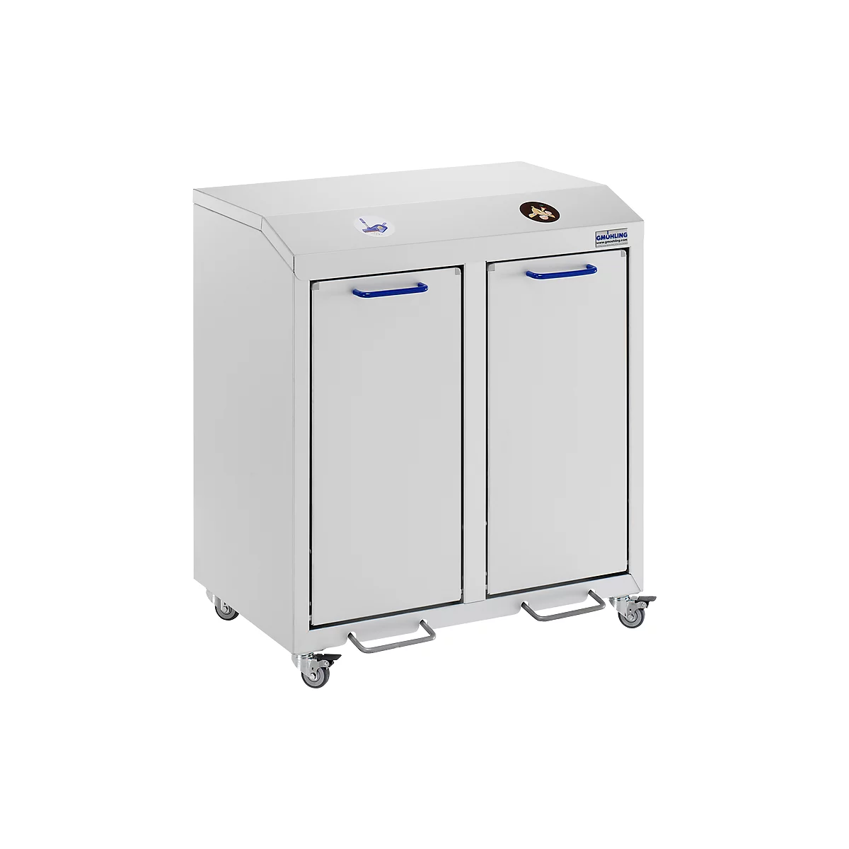 Poubelle pour tri sélectif G-collect X 2001, L 720 x l. 490 x H 800 mm, double