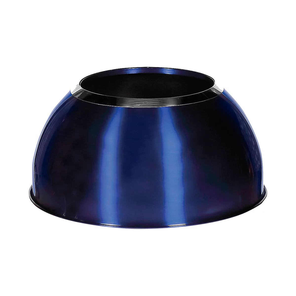 Poubelle ronde en inox Orgavente, 40 litres, Ø 380 x H 740 mm, pour l'intérieur, couvercle bleu