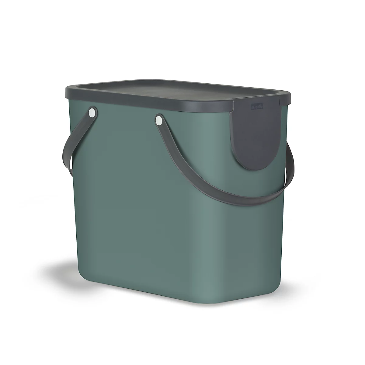 Poubelle Rotho ALBULA, système de recyclage, 25 l, empilable, plastique (sans BPA), vert mistletoe