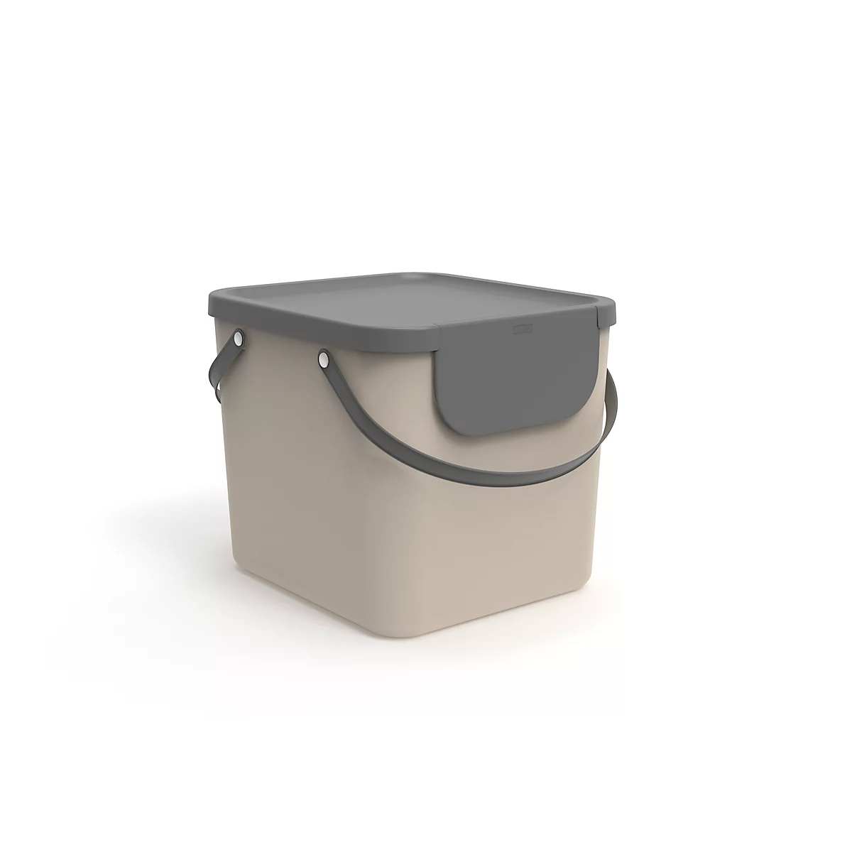 Poubelle Rotho ALBULA, système de recyclage, 40 l, empilable, plastique (sans BPA), capuccino