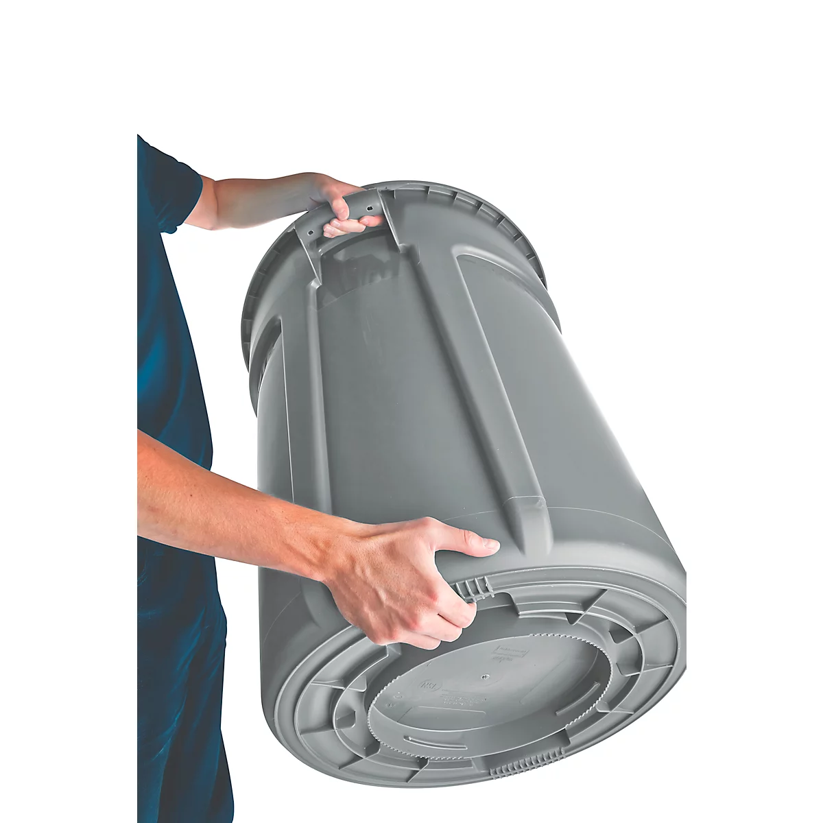 Poubelle rubbermaid Brute, 166,5 l, ronde, anti-UV, L 612 x l 717 x H 796 mm, polyéthylène, gris