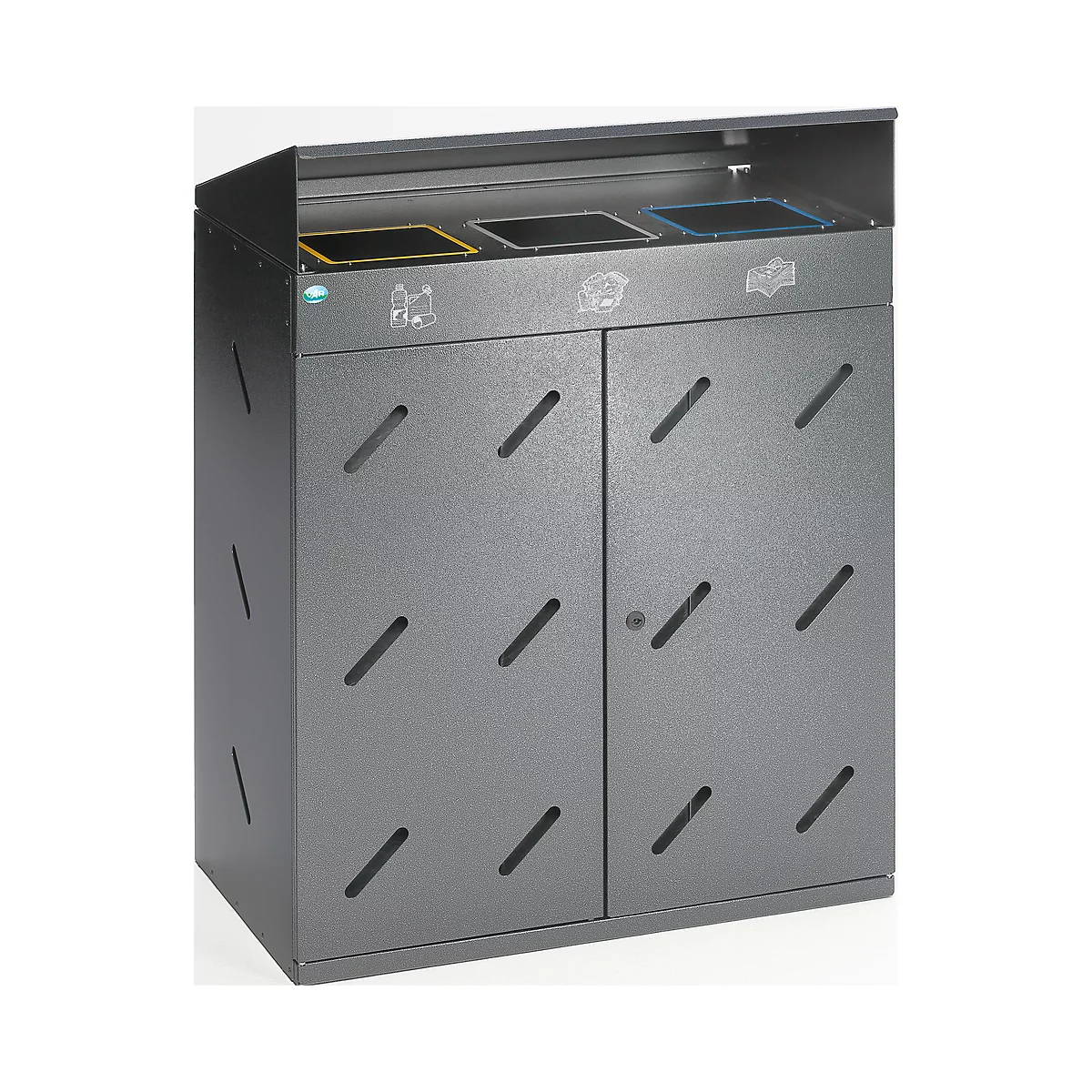 Poubelles de tri sélectif VAR, triple, hématite