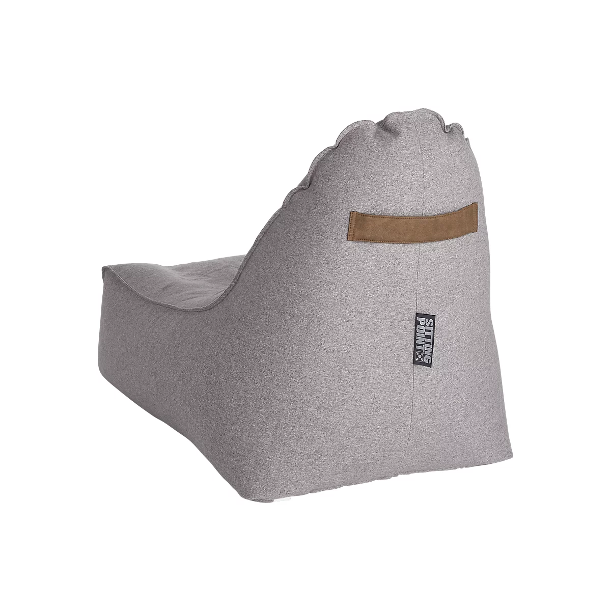 Pouf BOOGIE WOOGIE, imitation feutre, L 700 x P 1000 x H 800 mm, gris