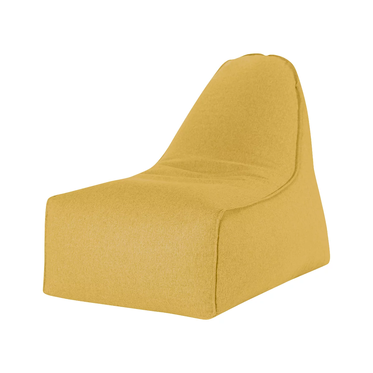 Pouf BOOGIE WOOGIE, imitation feutre, L 700 x P 1000 x H 800 mm, moutarde