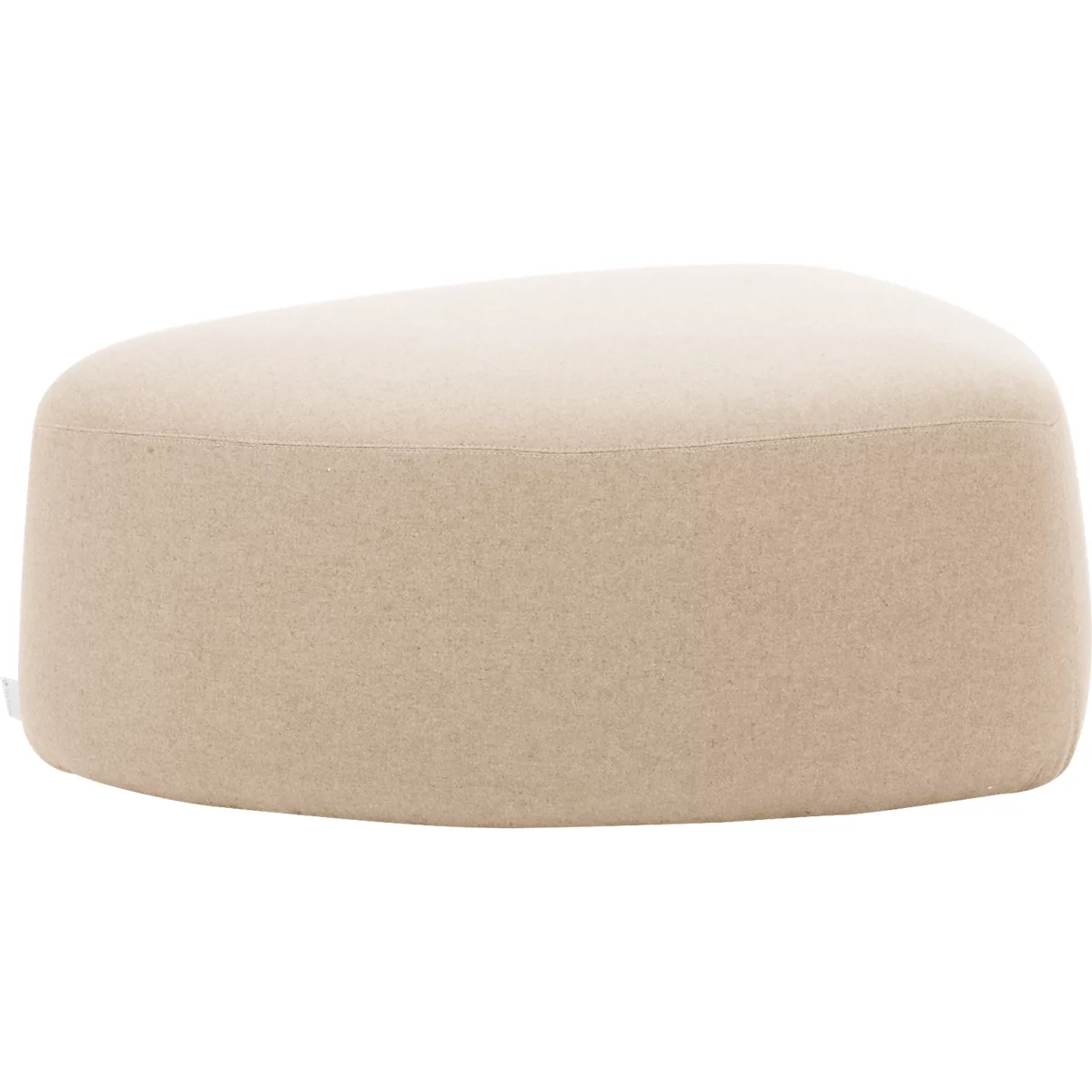 Pouf GOGO Leyform, moyen, ovale, L 980 x P 910 x H 390 mm, avec patins, revêtement tissu, beige