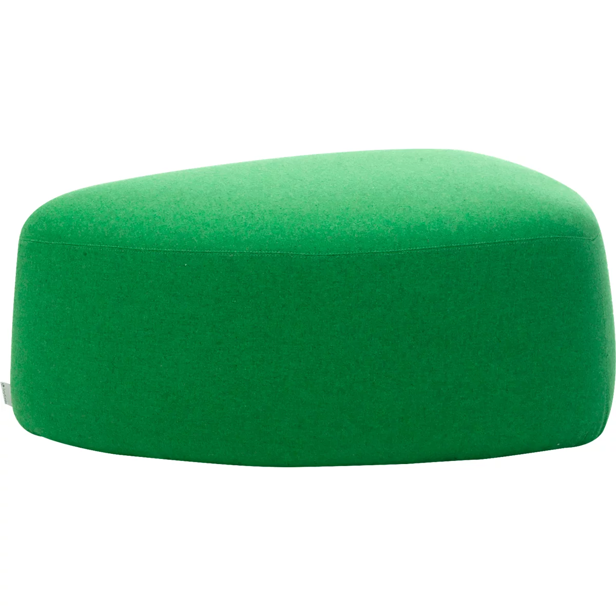 Pouf GOGO Leyform, moyen, ovale, L 980 x P 910 x H 390 mm, avec patins, revêtement tissu, vert