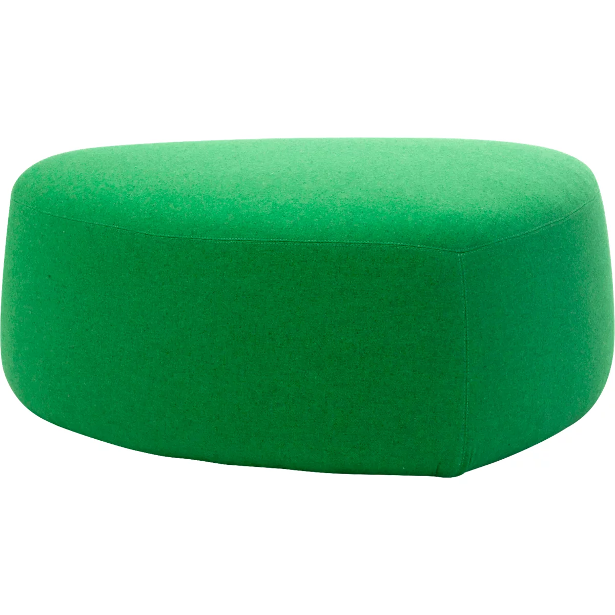 Pouf GOGO Leyform, moyen, ovale, L 980 x P 910 x H 390 mm, avec patins, revêtement tissu, vert