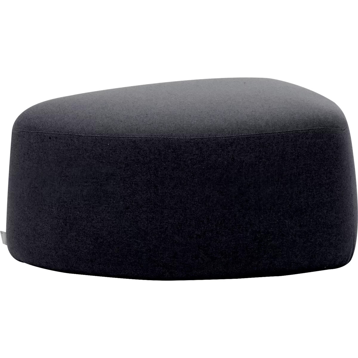Pouf GOGO Leyform, moyen, ovale, L 980 x P 910 x H 440 mm, avec patins, revêtement en tissu, anthracite