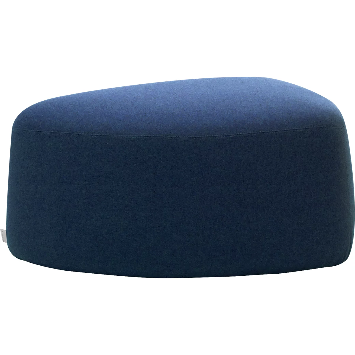 Pouf GOGO Leyform, moyen, ovale, L 980 x P 910 x H 440 mm, avec patins, revêtement en tissu, bleu foncé