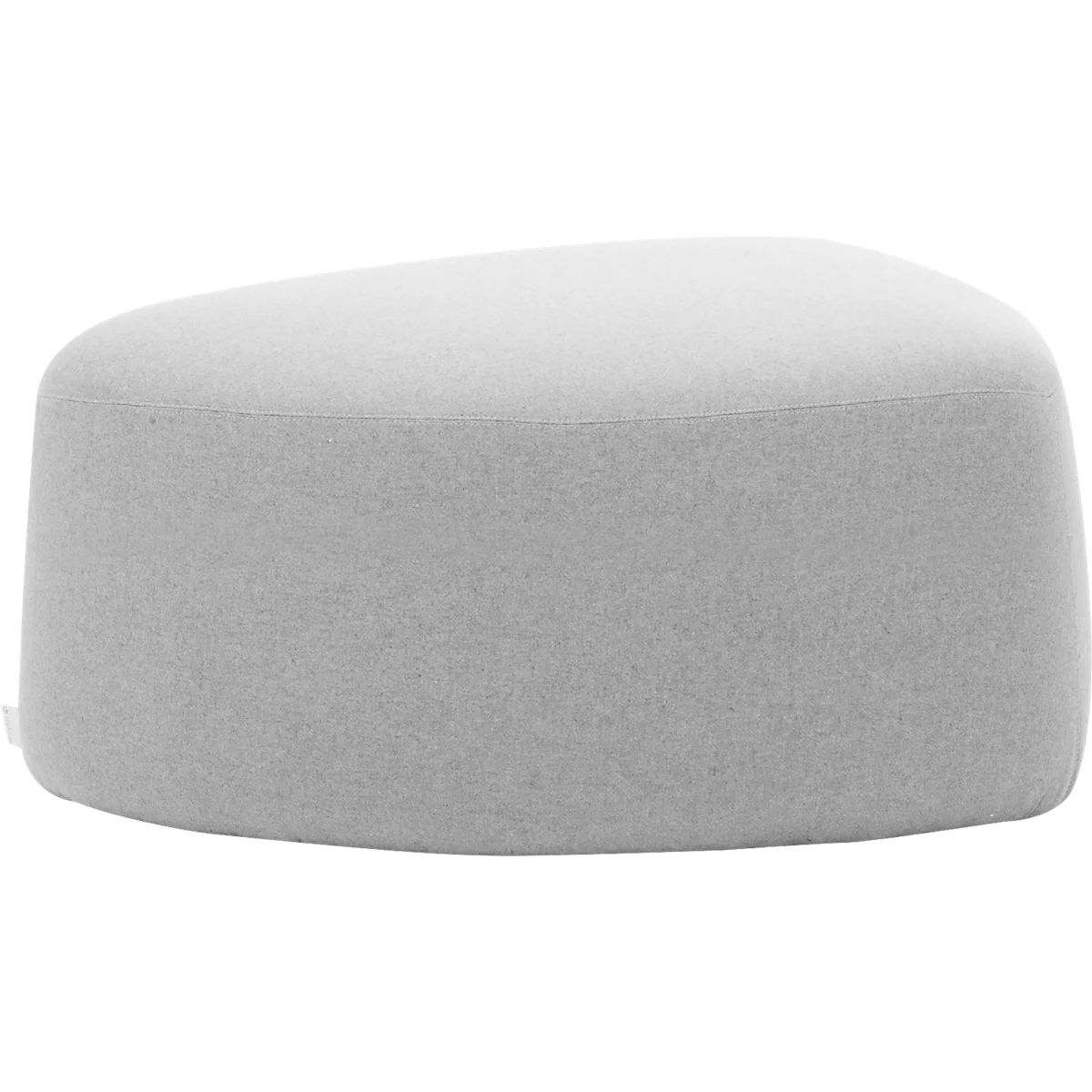 Pouf GOGO Leyform, moyen, ovale, L 980 x P 910 x H 440 mm, avec patins, revêtement en tissu gris clair