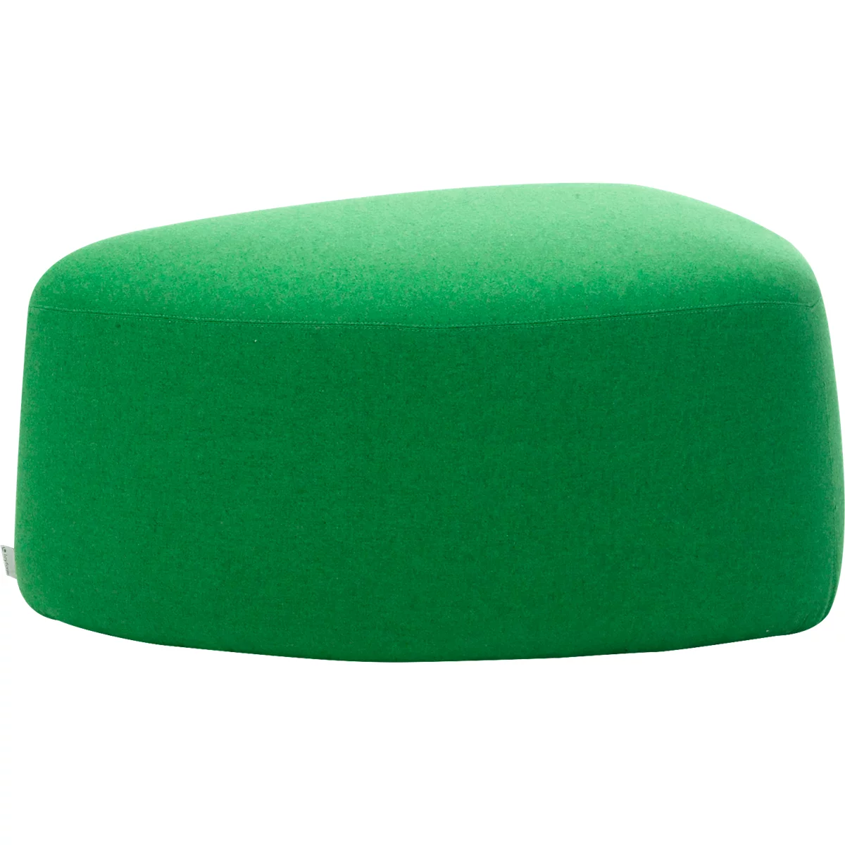 Pouf GOGO Leyform, moyen, ovale, L 980 x P 910 x H 440 mm, avec patins, revêtement en tissu, vert