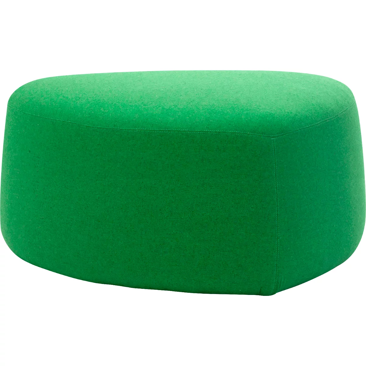 Pouf GOGO Leyform, moyen, ovale, L 980 x P 910 x H 440 mm, avec patins, revêtement en tissu, vert