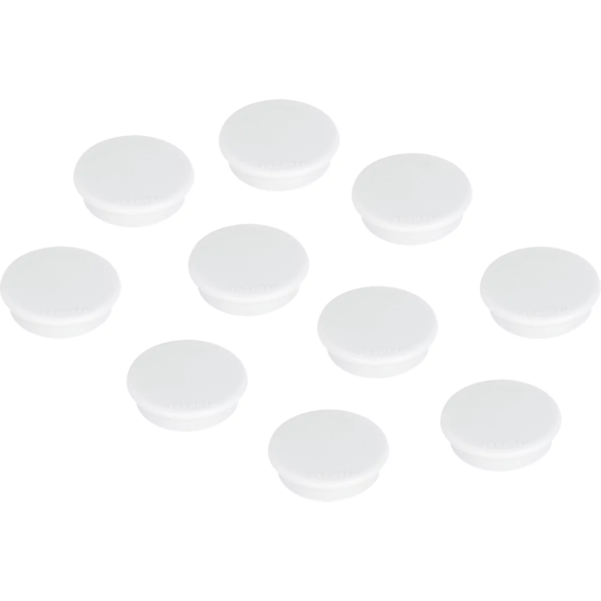 Power magneten Franken, rond, tot 0,3 kg, speciale coating, Ø 24 mm, kunststof, wit, 10 stuks