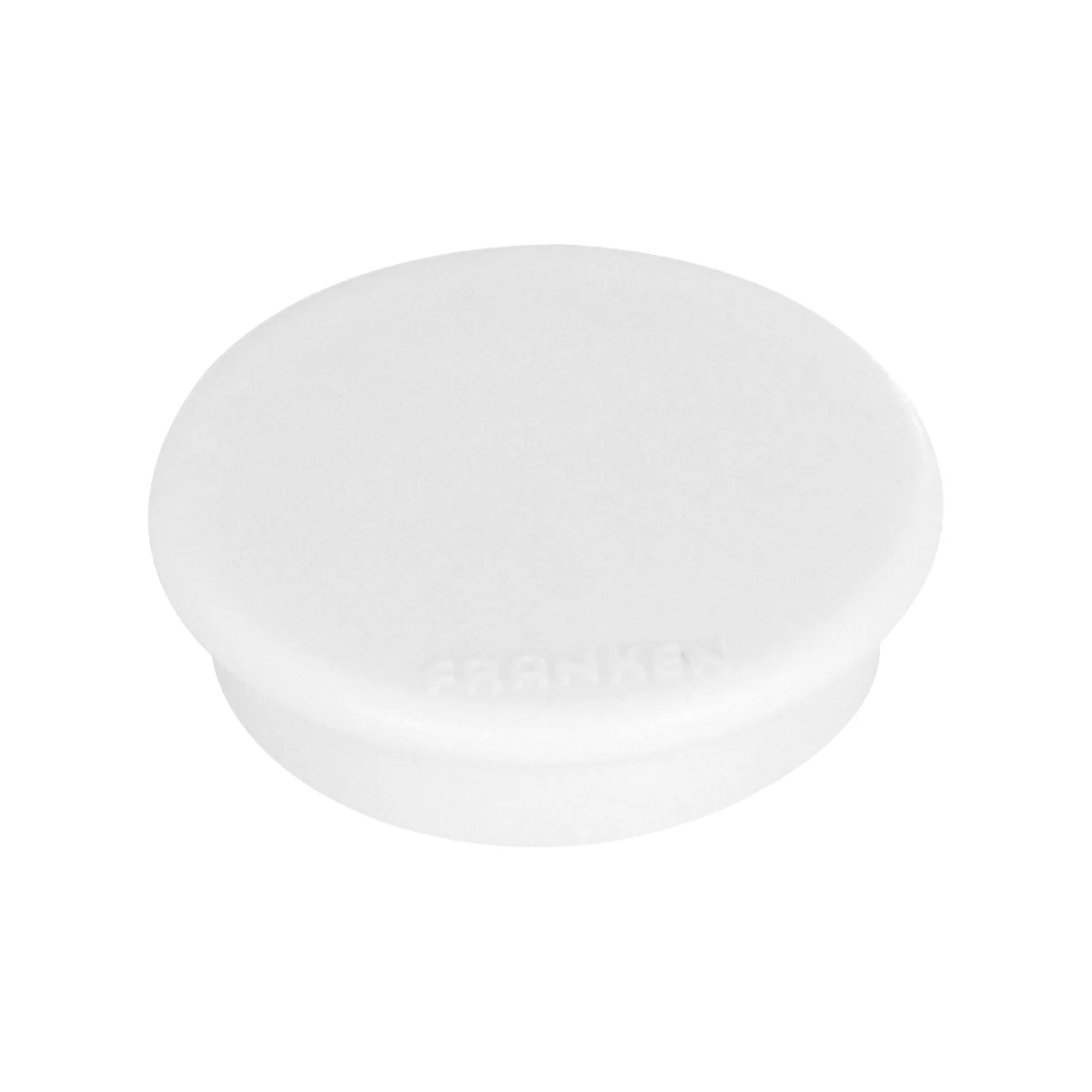Power magneten Franken, rond, tot 0,3 kg, speciale coating, Ø 24 mm, kunststof, wit, 10 stuks