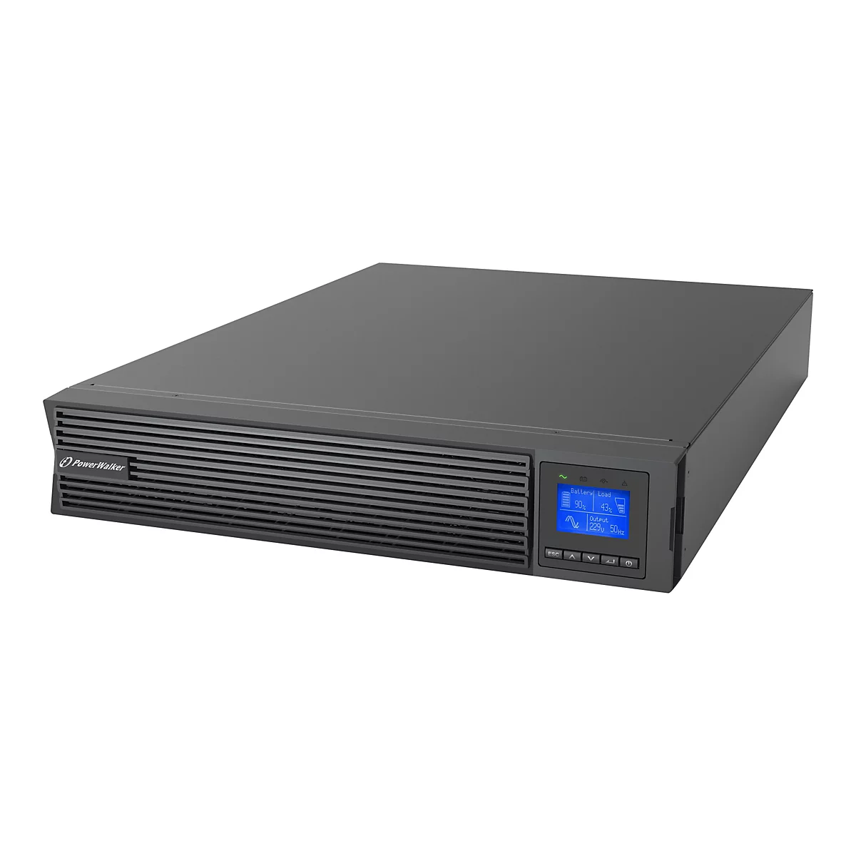 PowerWalker VFI 2000 ICR IoT - USV (in Rack montierbar/extern) - AC 160-300 V - 2000 Watt - 2000 VA - 7 Ah