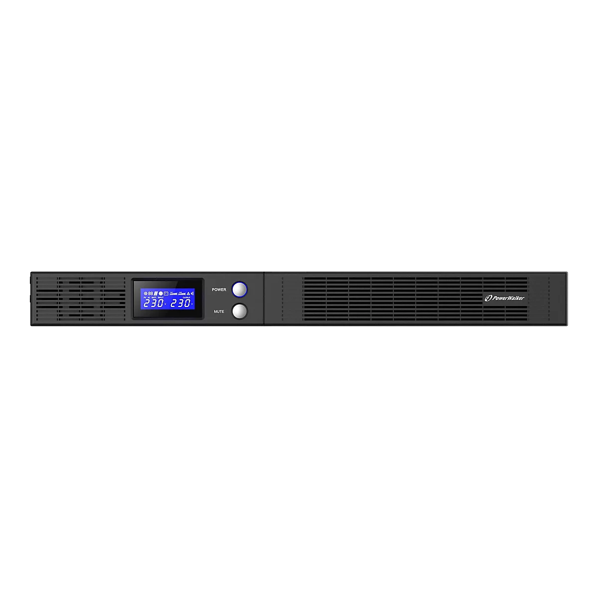Schwarzer Server mit Display. Auf dem Display steht 230 230. Daneben zwei KnÃ¶pfe. Rechts ein Logo.