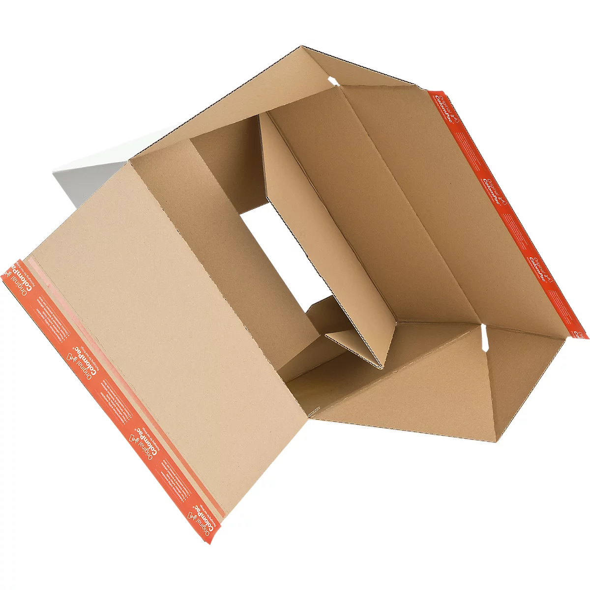 Premium-Blitzbodenkarton ColomPac CP 155.255, B 310 x T 190 x H 133 mm, Z-Faltung, Selbstklebeverschluss, weiss, 20 Stück