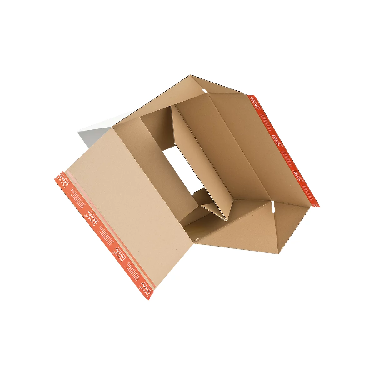 Premium-Blitzbodenkarton ColomPak CP 155.255, B 310 x T 190 x H 133 mm, Z-Faltung, Selbstklebeverschluss, weiss, 10 Stück