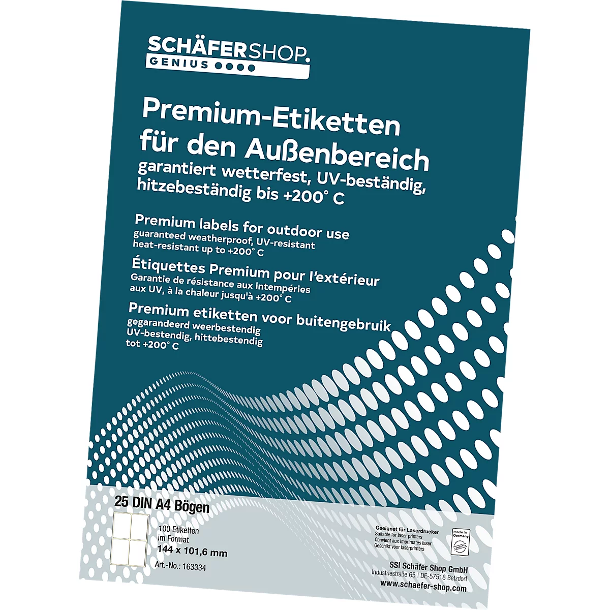 Premium-Etiketten, 143,93 x 101,6 mm, 100 Stück