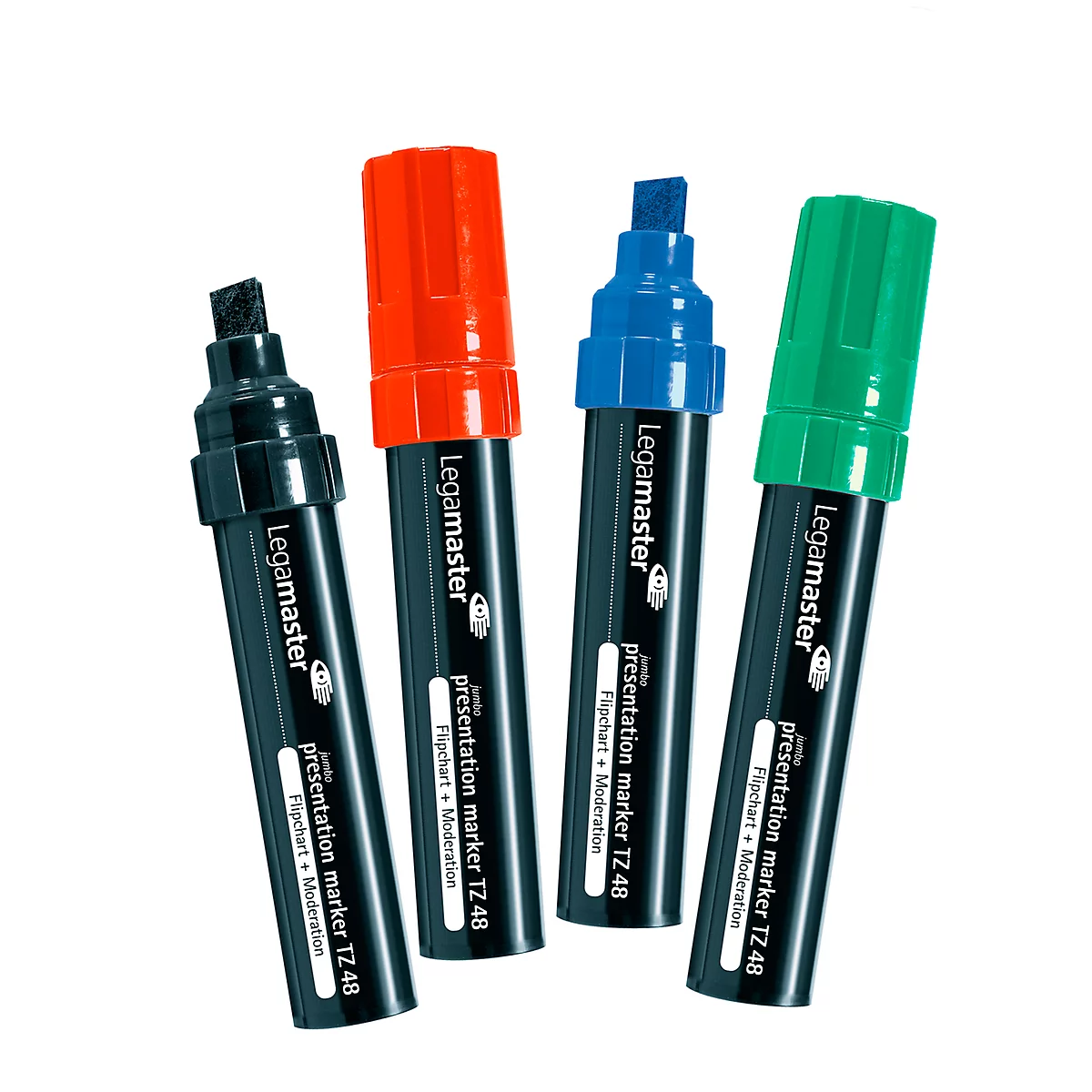 Presentatie marker Legamaster JUMBO 7-155594, voor flipovers, etui met 4 stuks