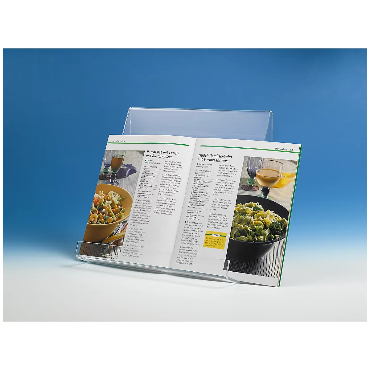 Présentoir de table - PLEXIGLAS® - l. 250 x H 230 mm - transparent - 1 p.