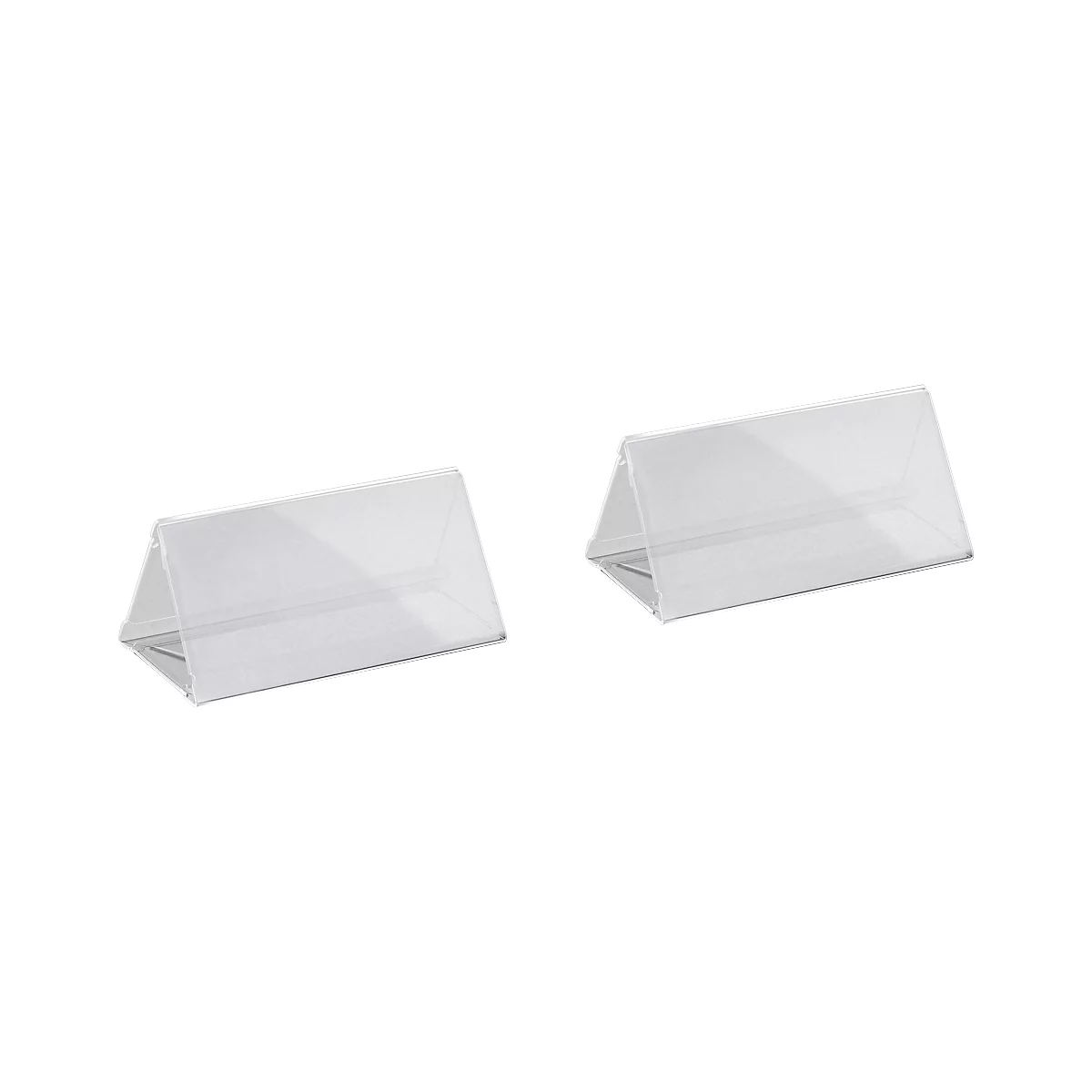 Présentoir de table triangulaire - acrylique - l. 215 x 205 mm - set de 2 p.