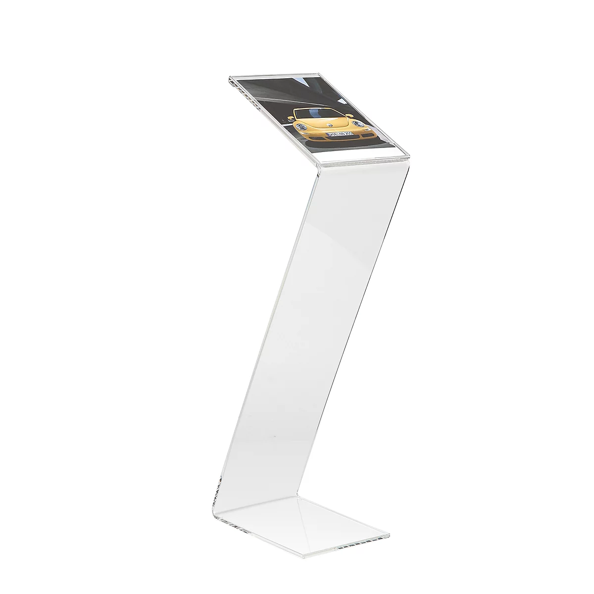 Présentoir sur pied - plexiglas - l. 220 x P 300 x H 850 mm - transparent