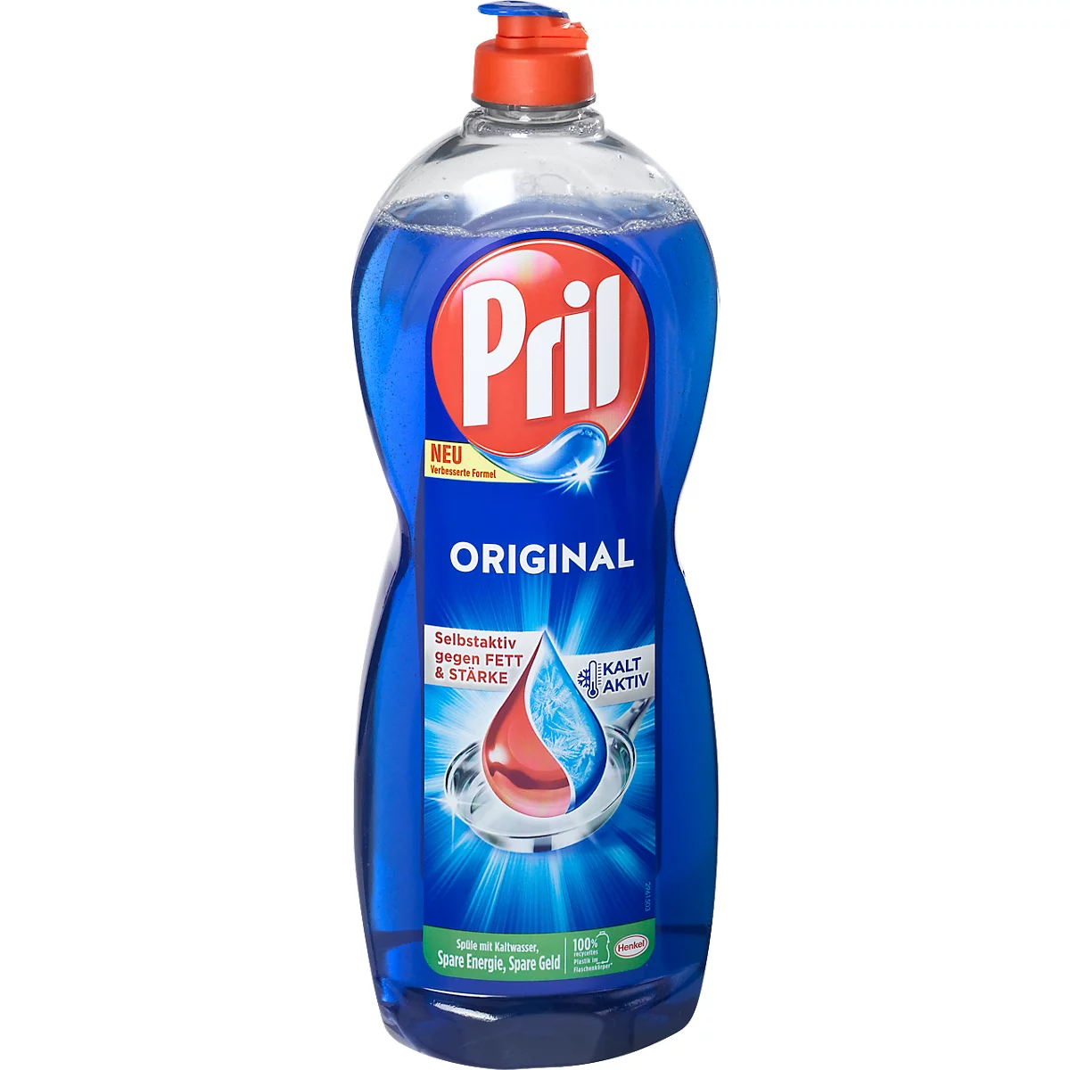 Pril Original líquido lavavajillas a mano, alto poder disolvente de la grasa, azul, botella con 675 ml