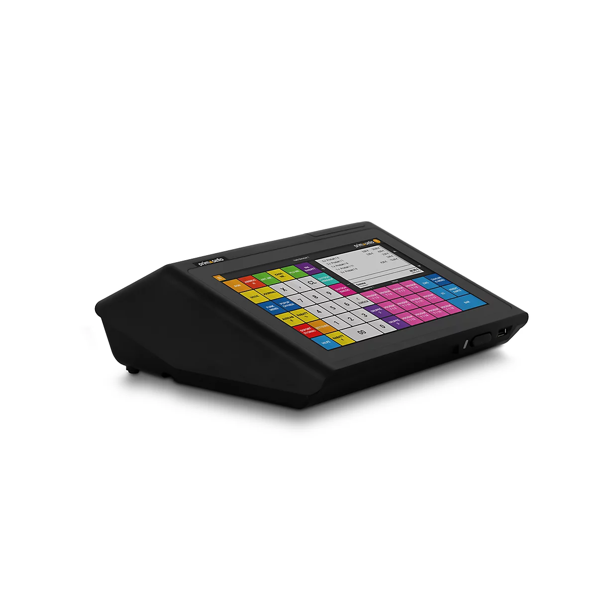 Primasello X120S kassa, inclusief TSE, thermische printer van 58 mm, USB/RJ11/RJ12/RJ45/LTE 4G, compatibel met GoBD, B 290 x D 260 x H 99 mm, zwart