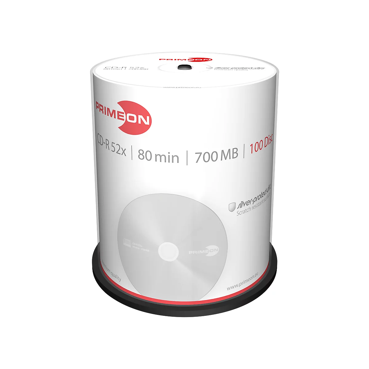 PRIMEON CD-R, tot 52x, 700 MB/80 min, spindel met 100 stuks