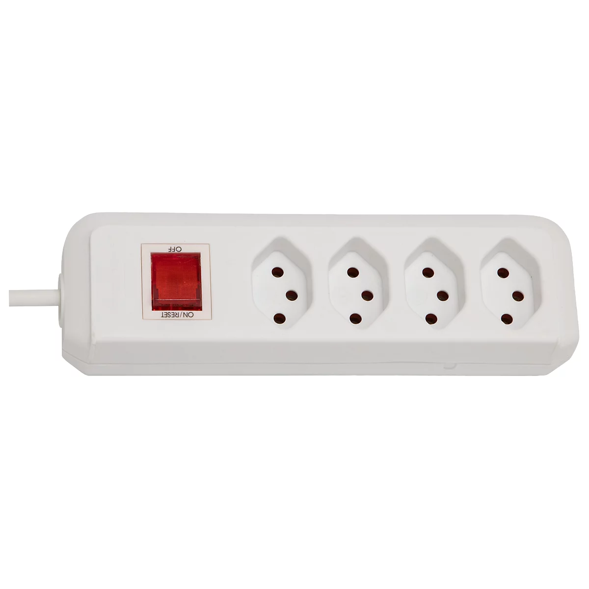 Prise multiple brennenstuhl® cleverLINE, 4x, jusqu'à 2300 W, avec interrupteur éclairé, IP20, longueur du câble 1,5 m, plastique, blanc
