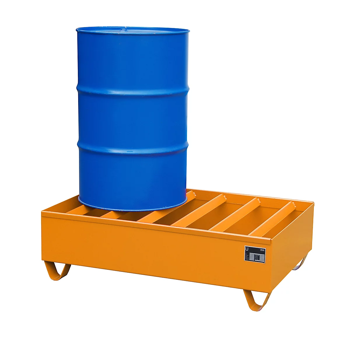 Profiellekbak type PW vlg. StawaR, voor 2 vaten, 224 l, 59 kg, oranje