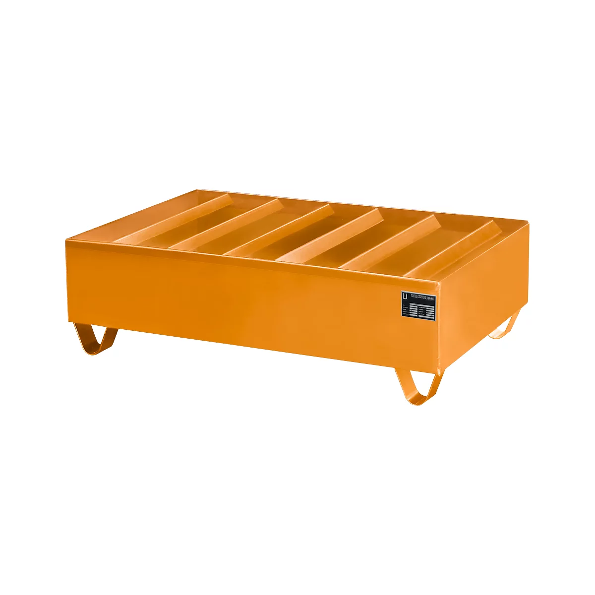 Profiellekbak type PW vlg. StawaR, voor 2 vaten, 224 l, 59 kg, oranje