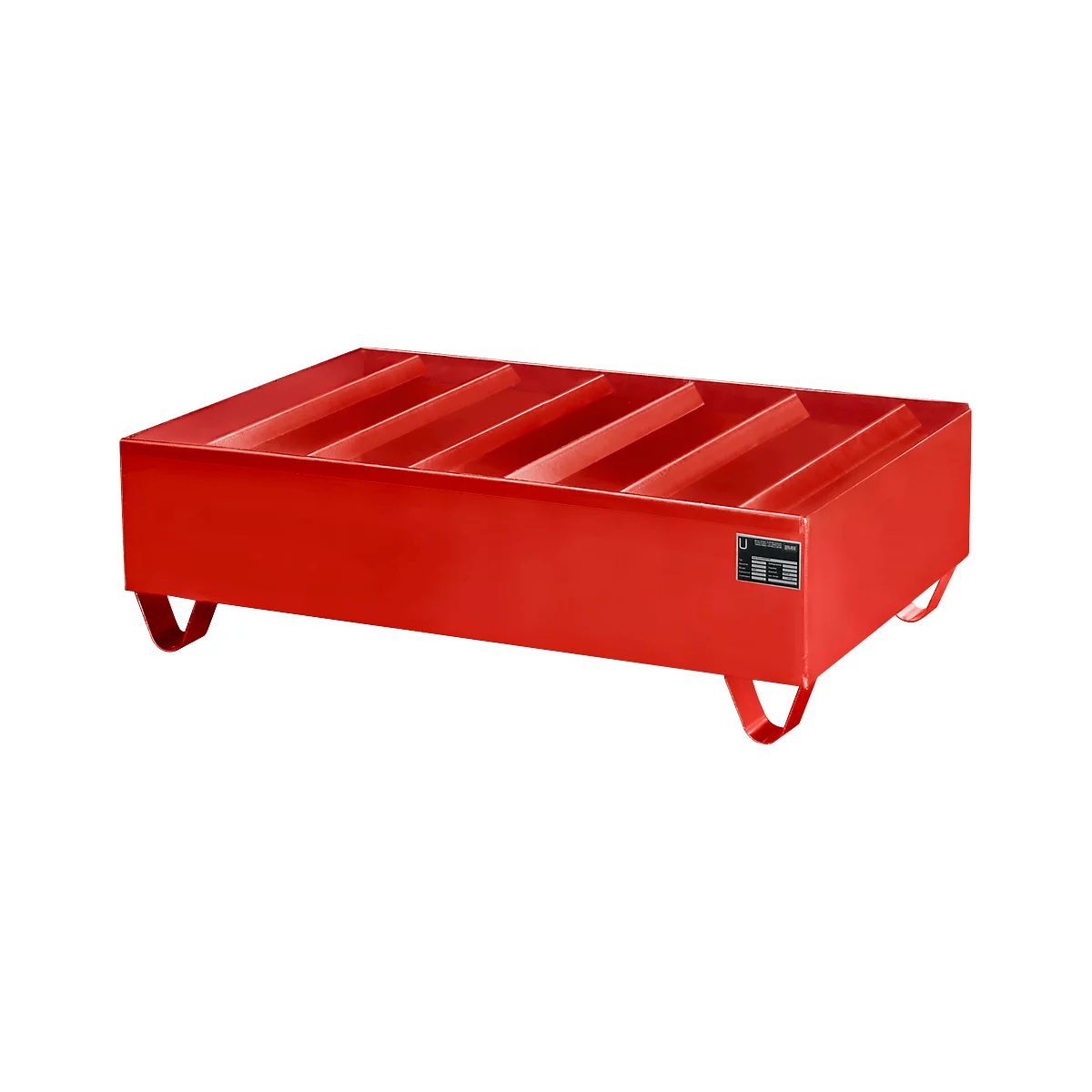 Profiellekbak type PW vlg. StawaR, voor 2 vaten, 224 l, 59 kg, rood