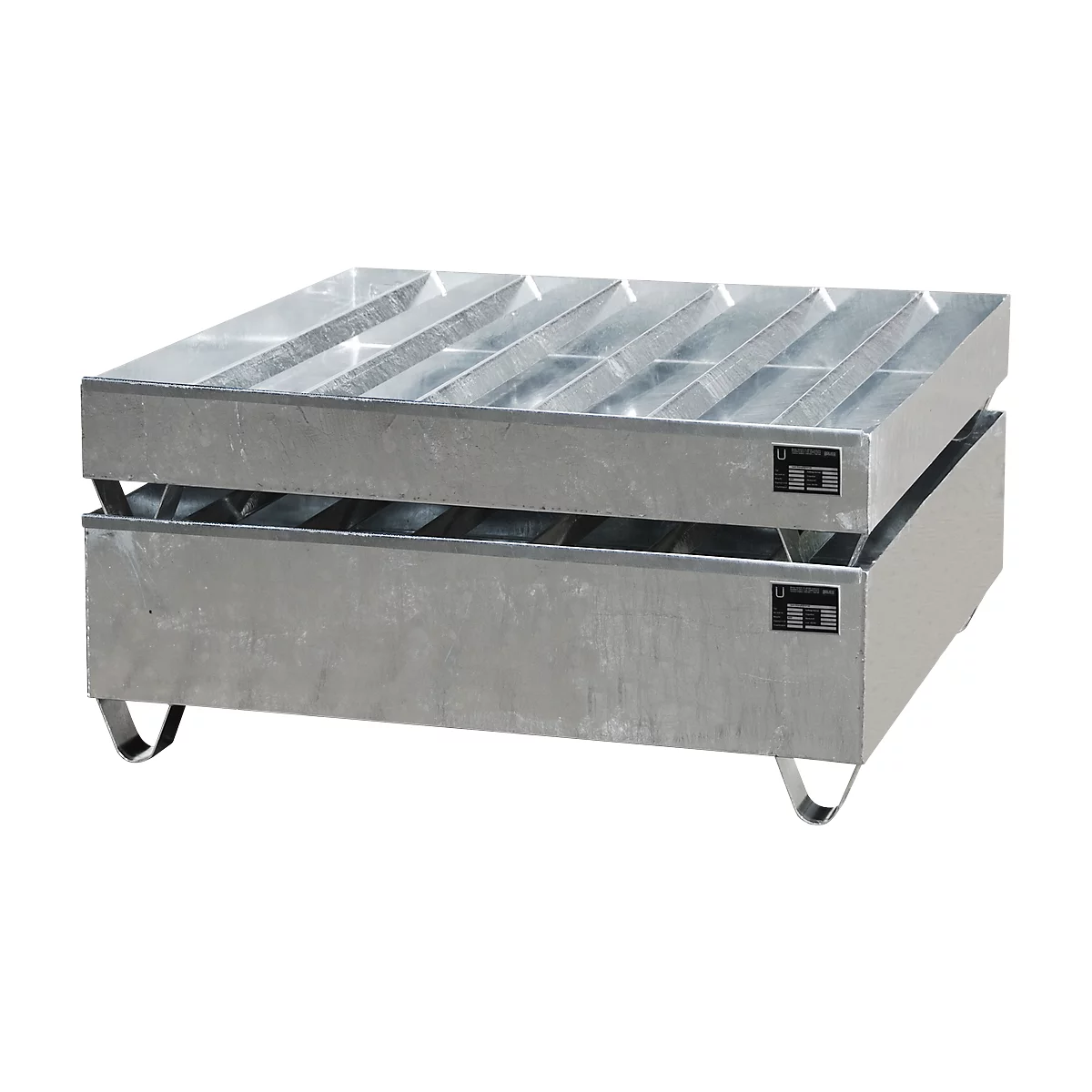 Profiellekbak type PW vlg. StawaR, voor 2 vaten, 224 l, 64 kg, gegalvaniseerd