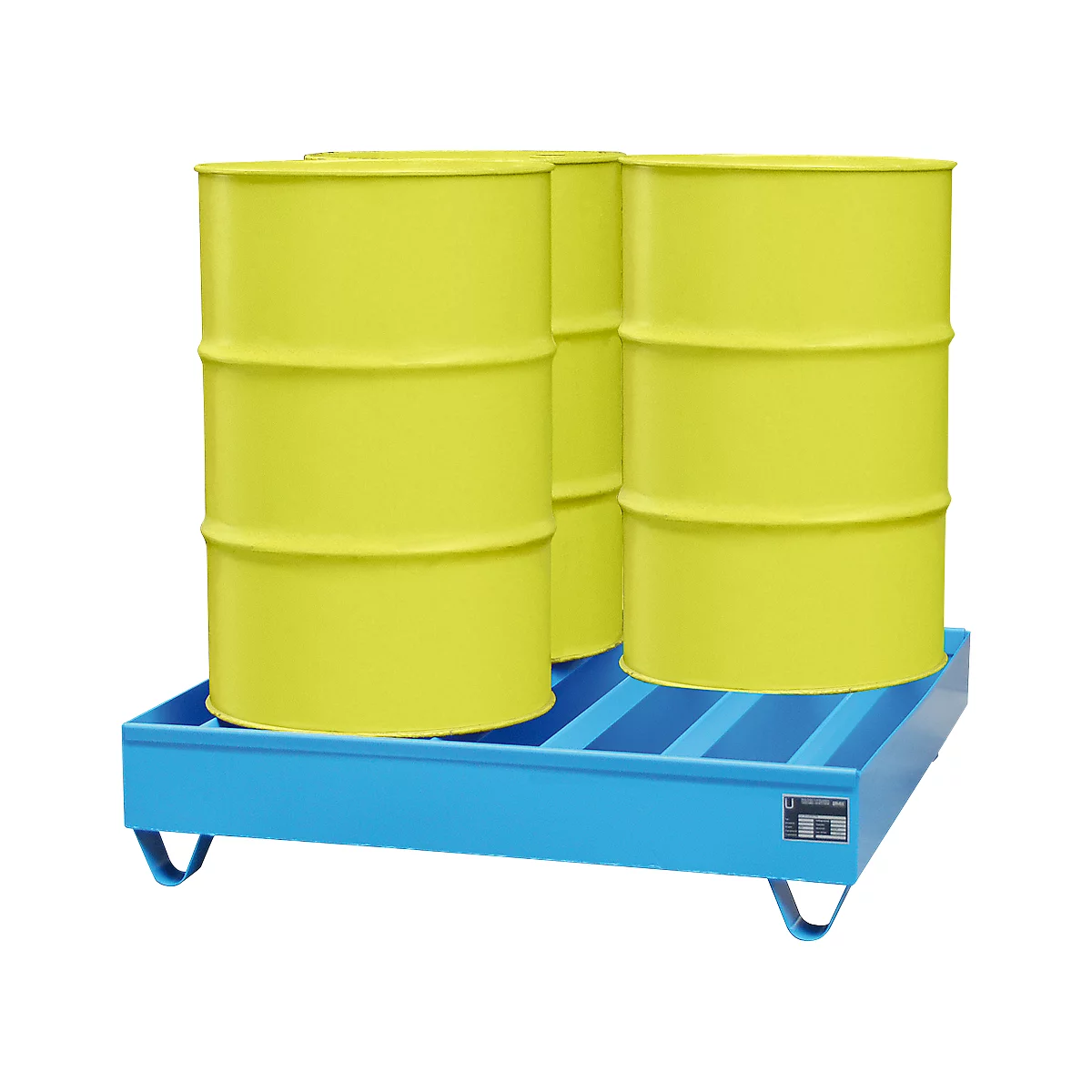 Profiellekbak type PW vlg. StawaR, voor 4 vaten, 230 l, 72 kg, blauw