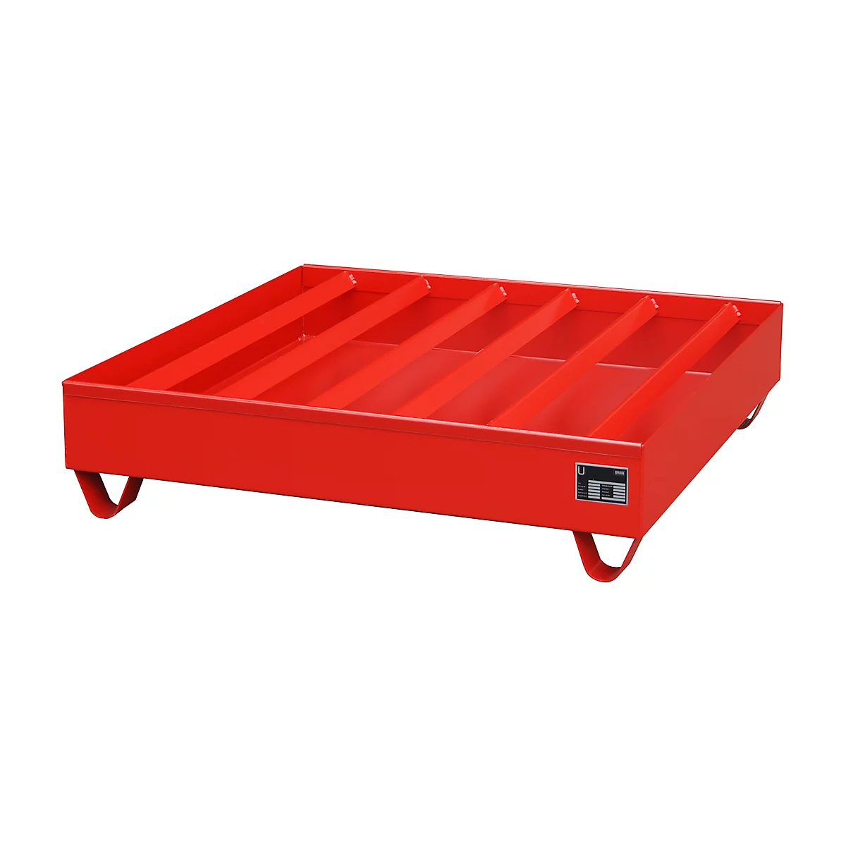 Profiellekbak type PW vlg. StawaR, voor 4 vaten, 230 l, 72 kg, rood
