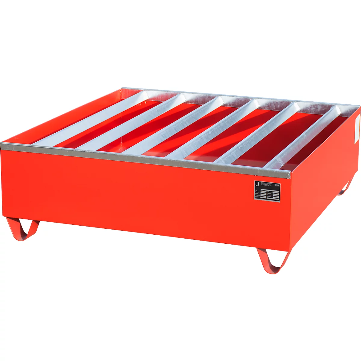 Profiellekbak type PW vlg. StawaR, voor 4 vaten, 410 l, 86 kg, rood