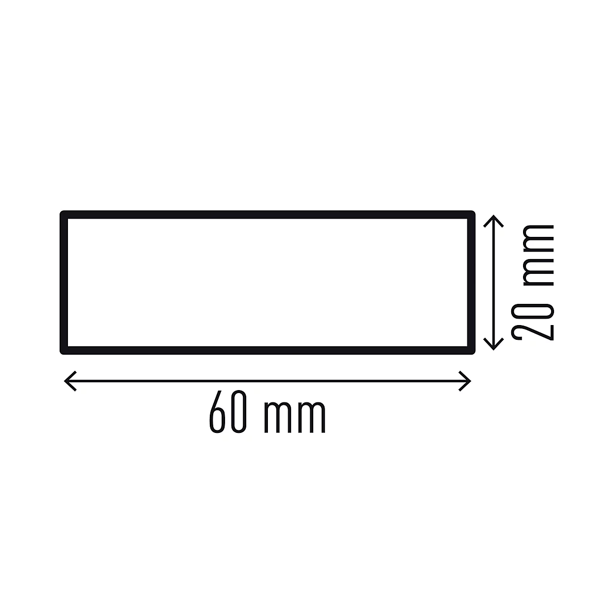 Profilé de protection de surface Durable S20, rectangulaire, surface adhésive 60 mm, autocollant, pour l'intérieur &amp; l'extérieur, L 1000 mm, mousse PU, jaune/noir