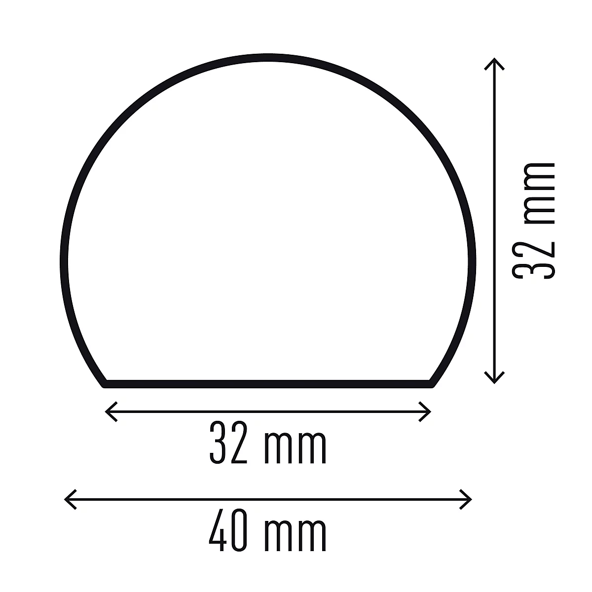Profilé de protection de surface S32R jaune/noir, surface adhésive 32 mm