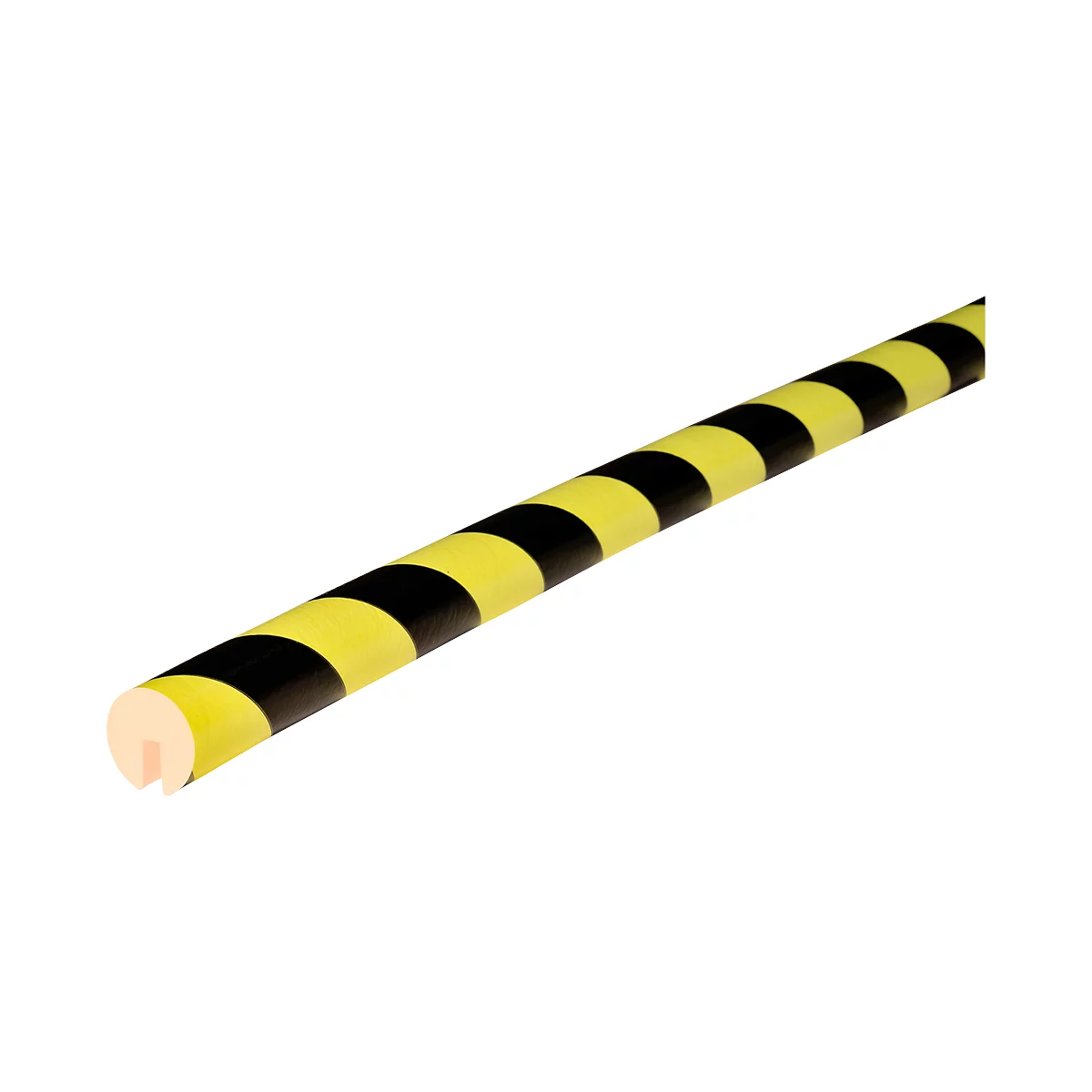 Profilé de protection des chants type B+, unité de 1 m, jaune/noir, réfléchissant à la lumière du jour