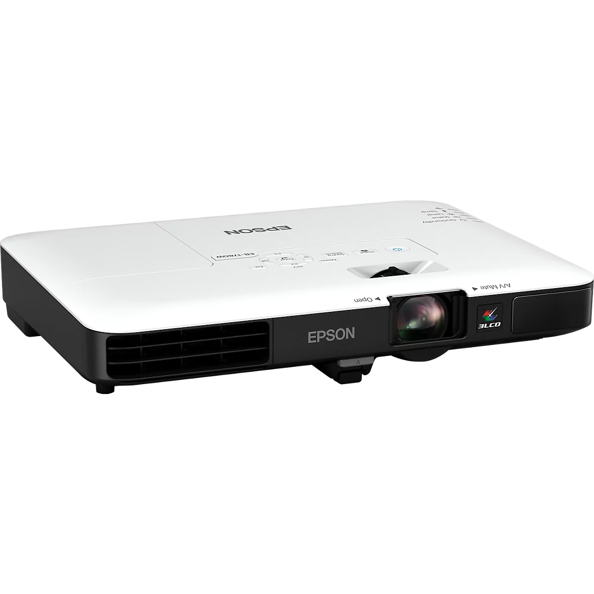 Projecteur 3LCD EPSON EB-1780W, mobile, HD Ready WXGA, 3 000 lumens, contraste 10 000:1, blanc