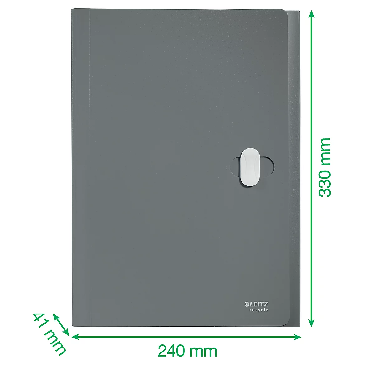 Projectmap Leitz Recycle, formaat DIN A4, 5 vakken, 1 extra vak, veiligheidsslot, PP, diverse kleuren. Kleuren