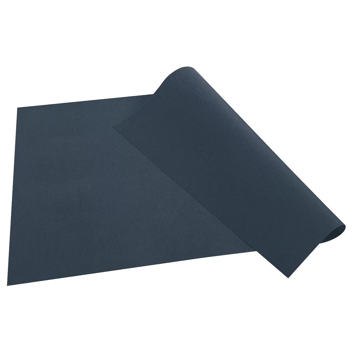 Blauw papier, gedeeltelijk opgerold.