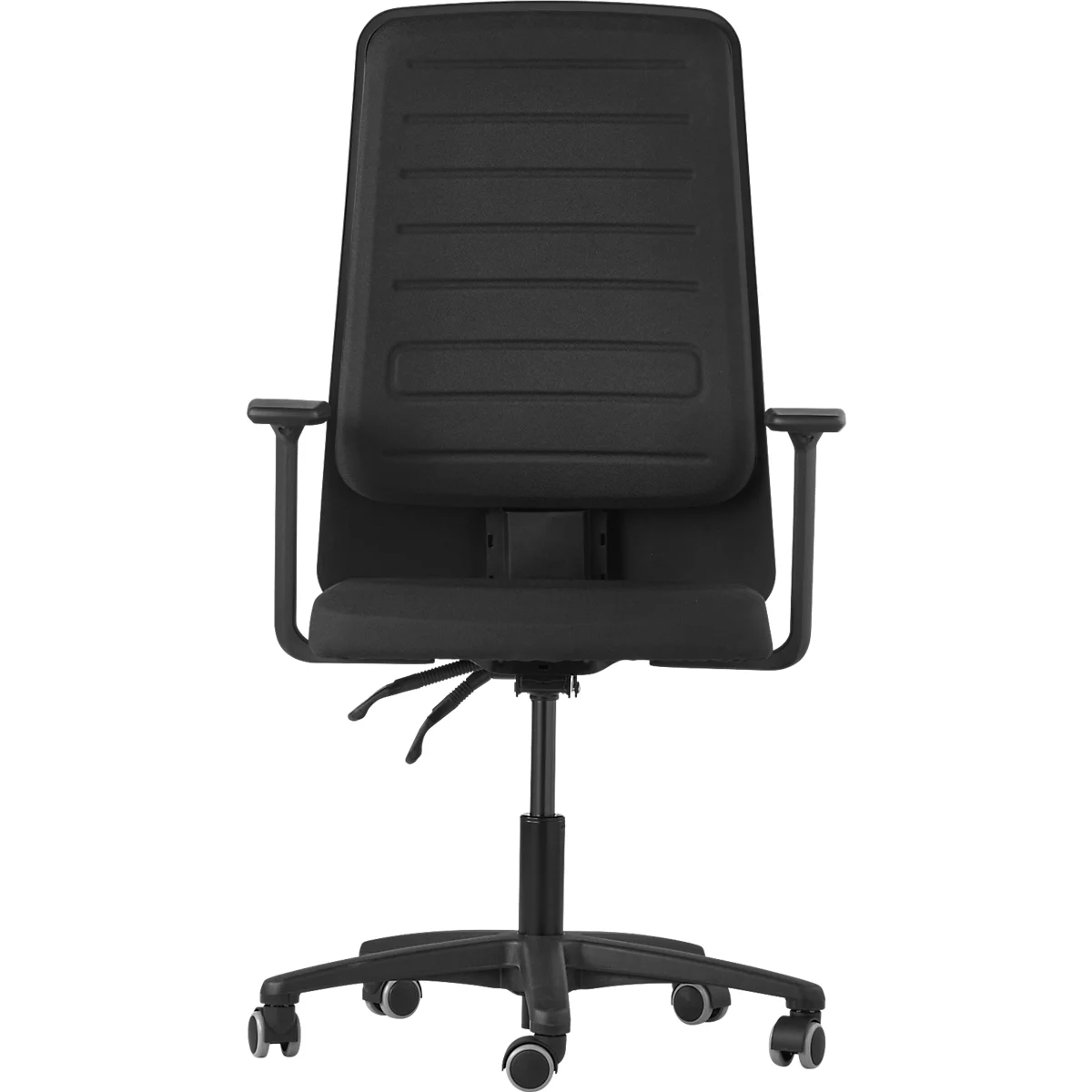 Prosedia Bürostuhl ECCON plus-3, Permanentkontakt, mit Armlehnen, Formschaumrücken mit Lordosenstütze, Flachsitz 