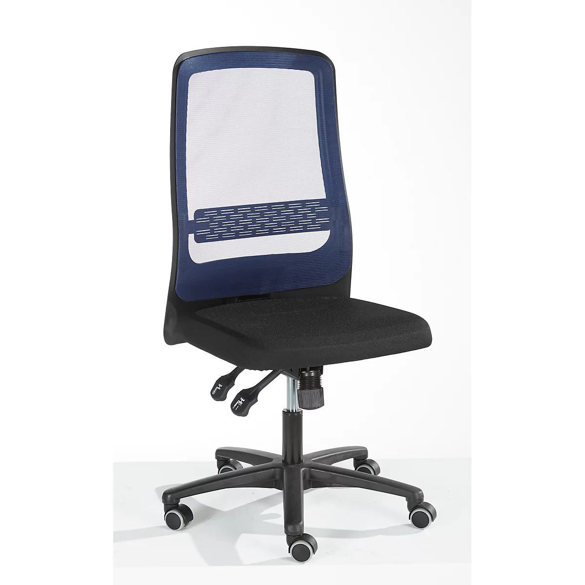 Prosedia Bürostuhl ECCON plus-8, Synchronmechanik, ohne Armlehnen, Netz, blau