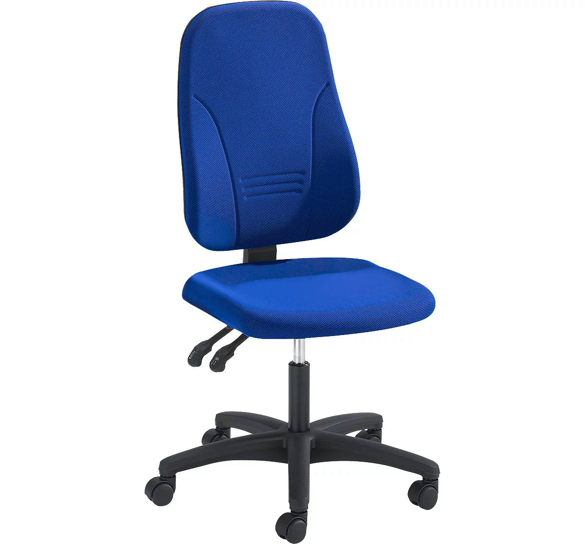 Prosedia Bürostuhl YOUNICO plus 3, Permanentkontakt, ohne Armlehnen, 3D-Rückenlehne, blau